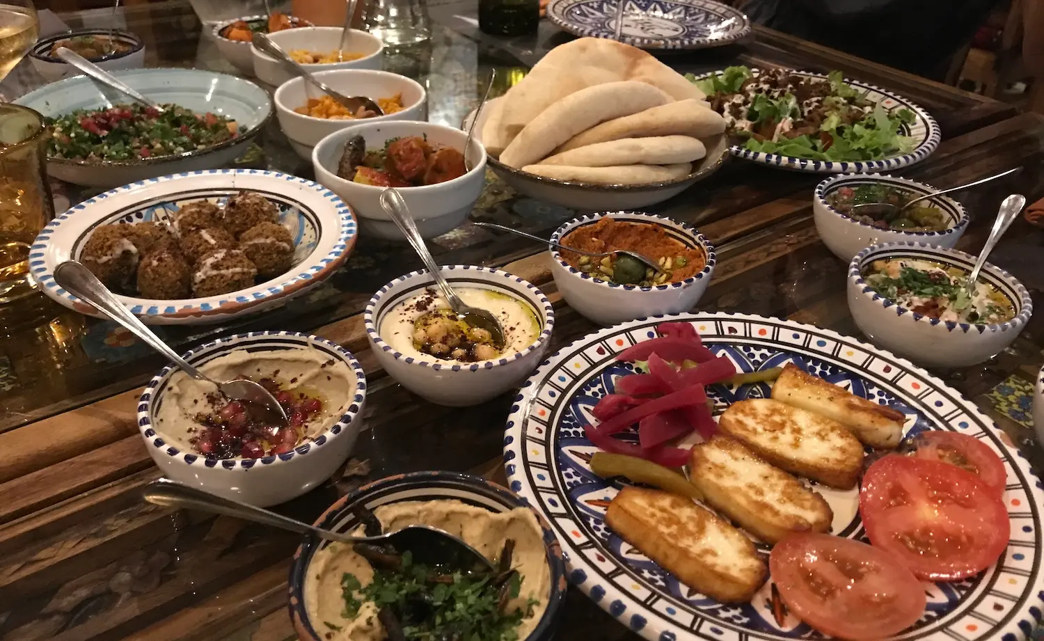 Turkish meze on the table